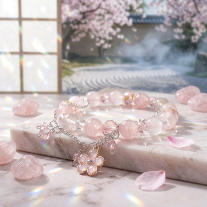 Garden Charm Bead Bracelet - Sakura