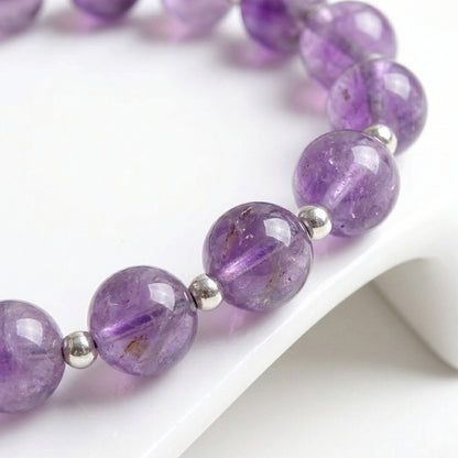 Galaxy Charm Bead Bracelet - Purple