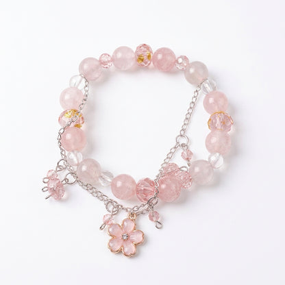 Garden Charm Bead Bracelet - Sakura
