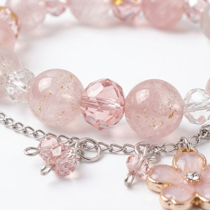 Garden Charm Bead Bracelet - Sakura