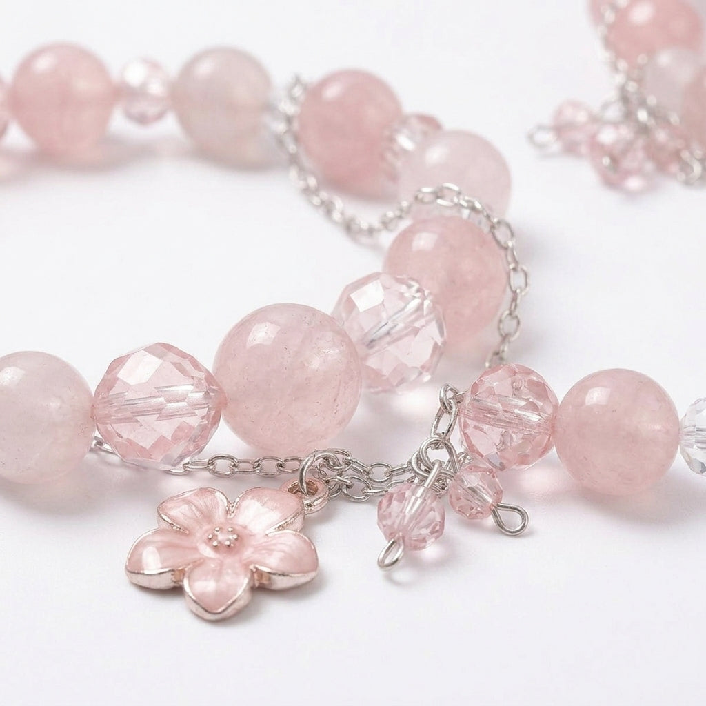 Garden Charm Bead Bracelet - Sakura